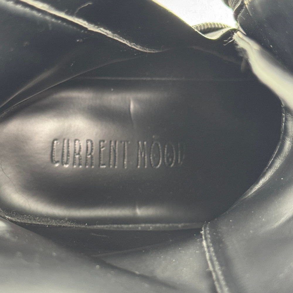 Current Mood Traitor Boots 7 Black Platform Wedge Goth Punk Combat Buckle - Picture 13 of 13